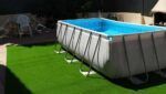 qué césped poner debajo de una piscina desmontable