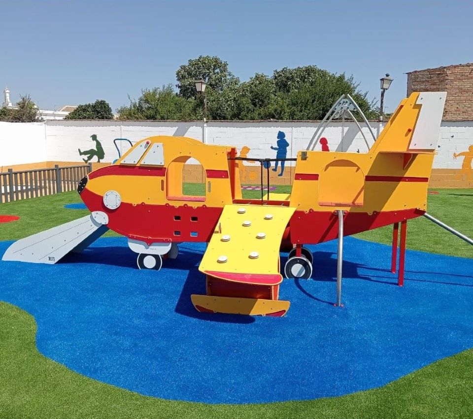 instalación césped artificial parques 