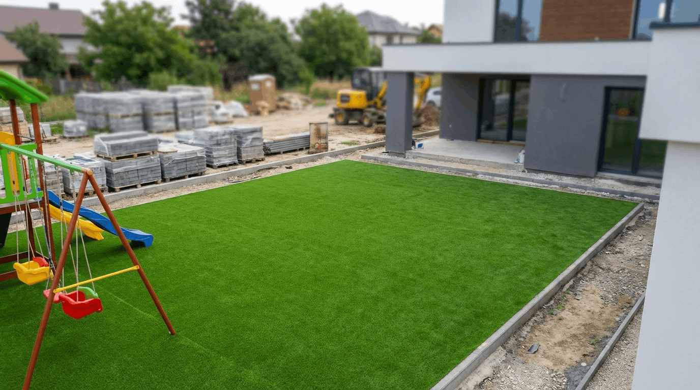 césped artificial para obras y parques infantiles